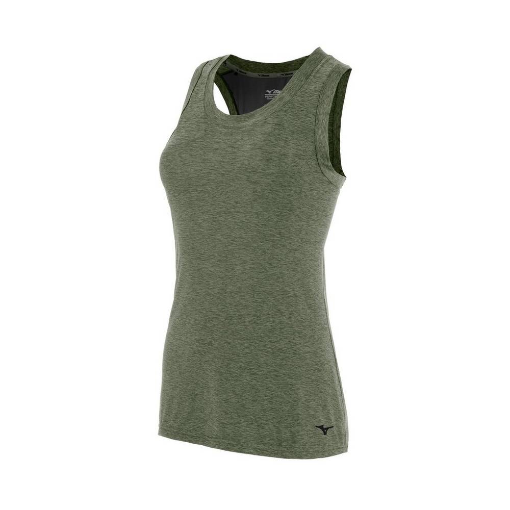 Damske Tank Top Mizuno Alpha Bezecke Zelene Vypredaj BKXJ69342